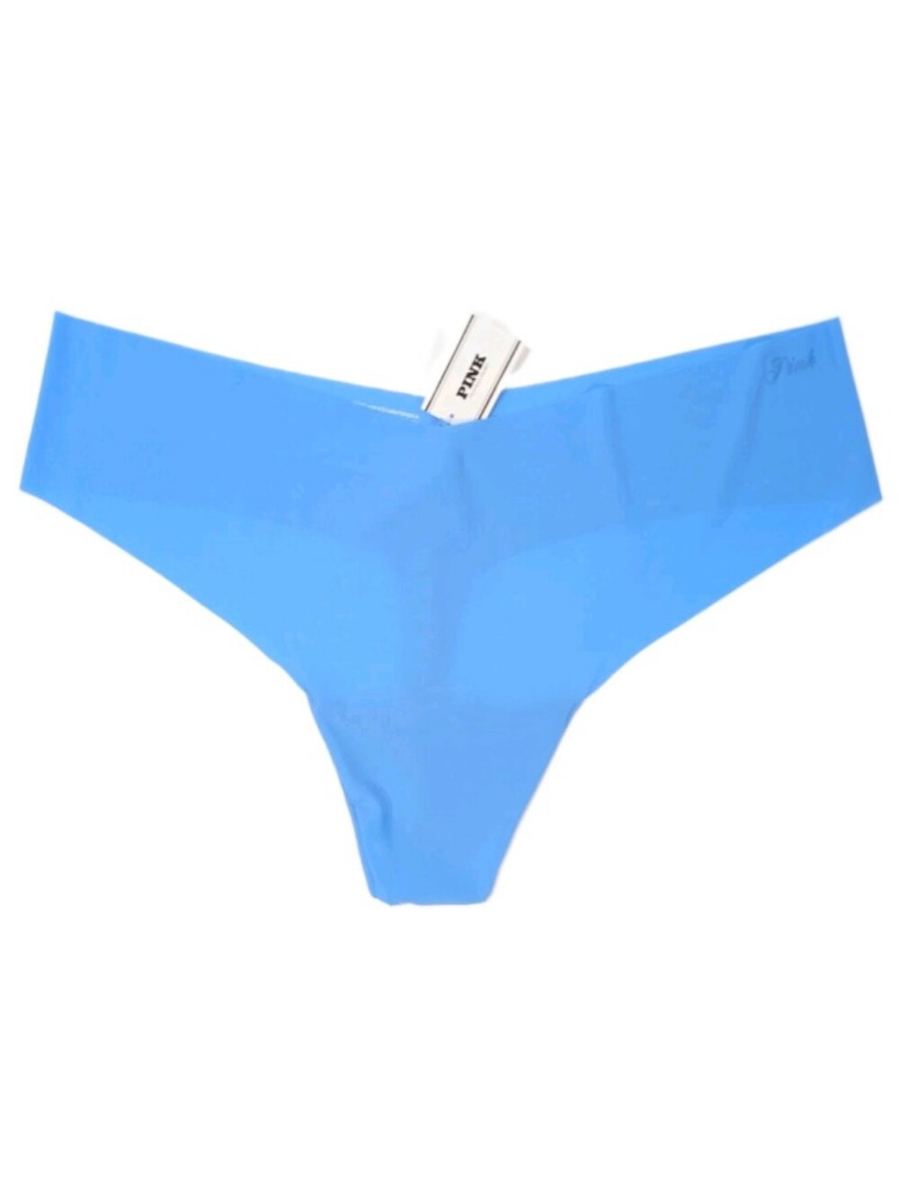 Victoria's Secret Pink No Show Thong XXL Women Plus Size Smooth Panty blue